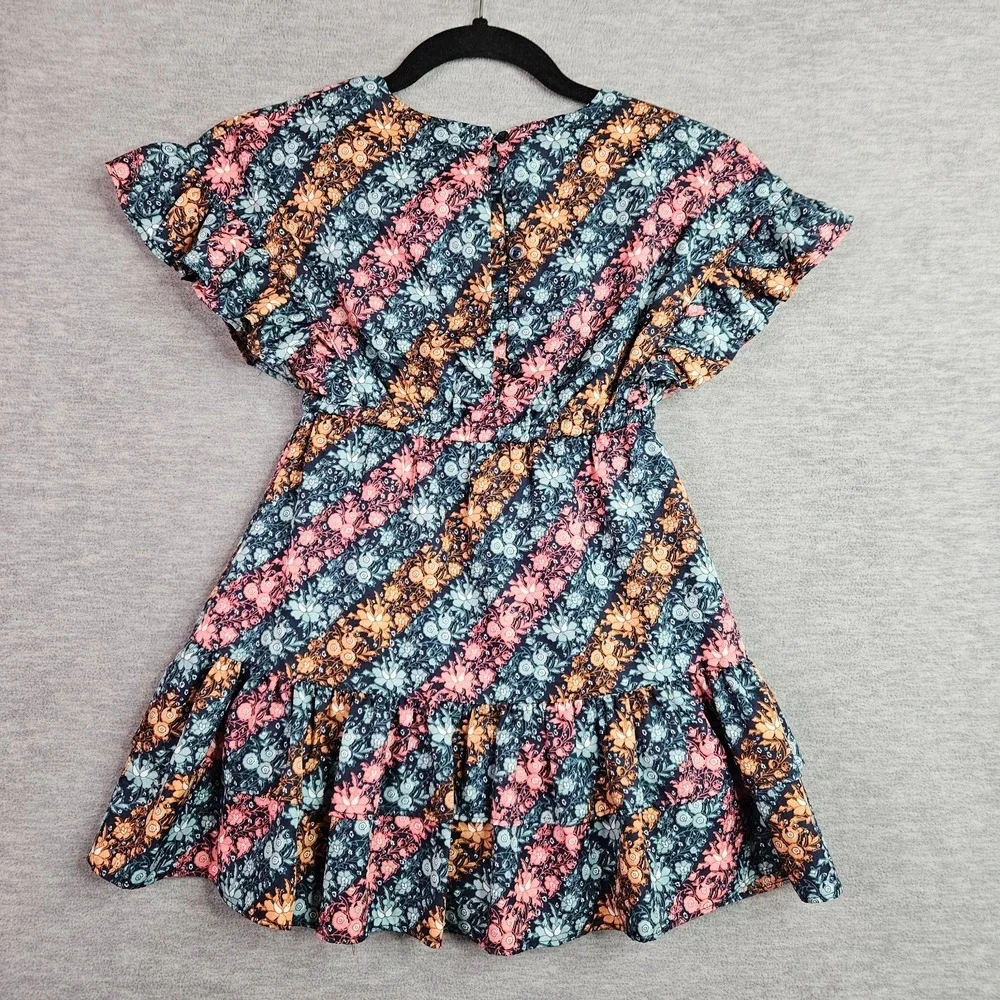 Janie and Jack Girls Dress Size 6 Floral Flutter Sleeve Tiered Party Twirl